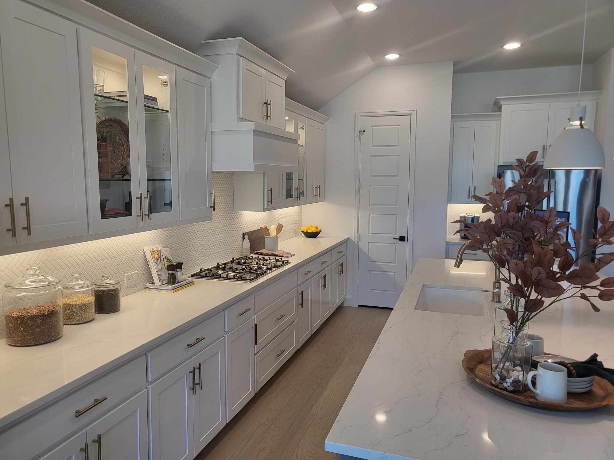 Staged dining room